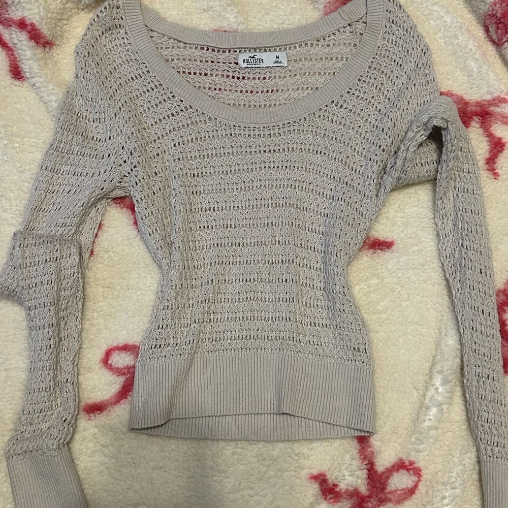Hollister Women's Beige Knit Sweater
